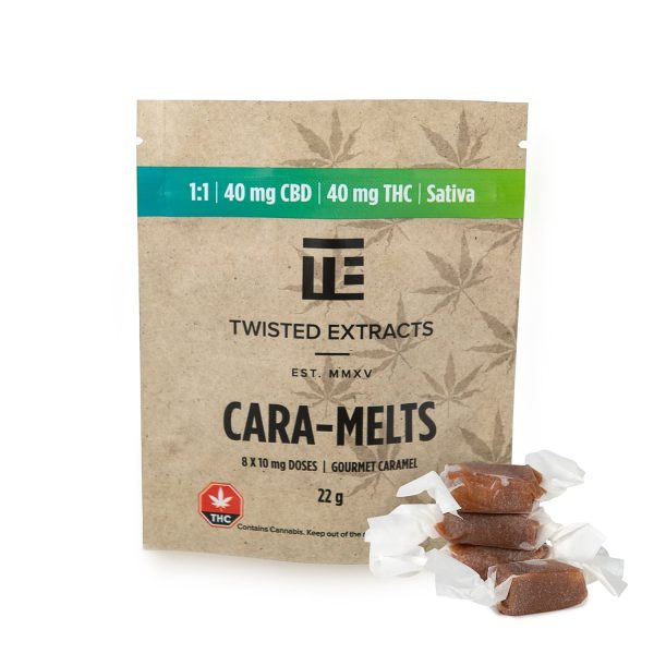 Twisted-Extracts-Sativa-1to1-40mgTHC-Caramelts