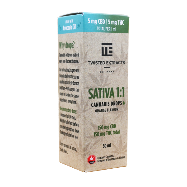 TWISTED-EXTRACTS-CANNABIS-DROPS-SATIVA-1-TO-1-150MG-CBD-THC-2